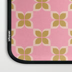 Retro flower check pink green Laptop Sleeve Gallery Image 3