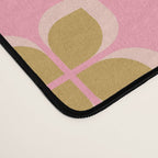 Retro flower check pink green Desk Mat Gallery Image 4