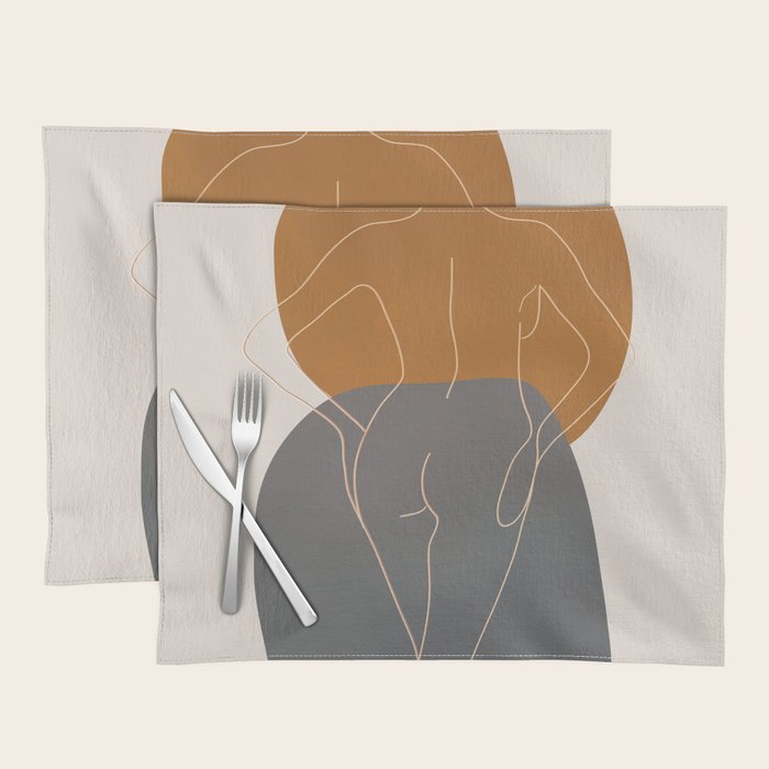Line Female Figure 82 Placemat Gallery Image 1
