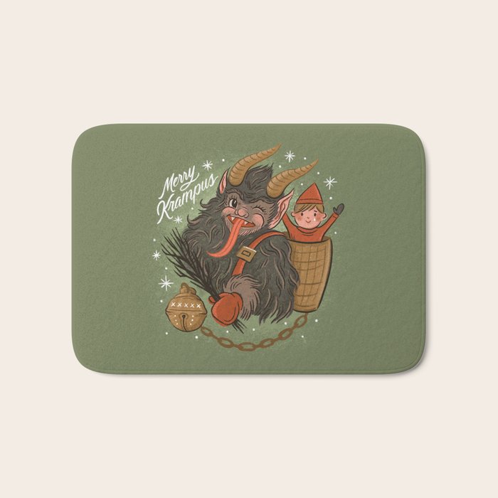Merry Krampus Bath Mat Gallery Image 1