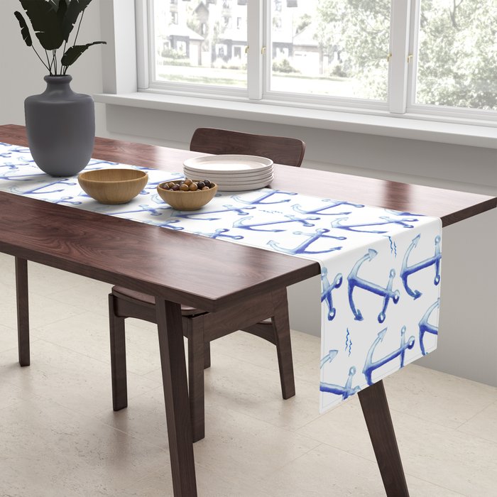Watercolor Anchor Table Runner Gallery Image 2