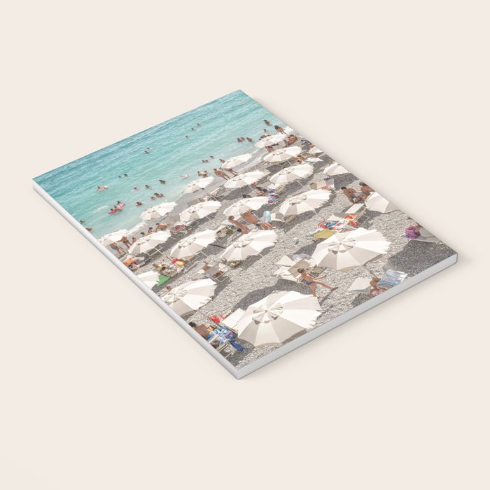 Amalfi Coast Beach Umbrella Photo | Italian Summer In Pastel Colors Art Print | Italy, Europe Travel Photography Notebook Gallery Image 3