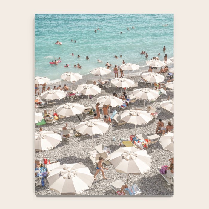 Amalfi Coast Beach Umbrella Photo | Italian Summer In Pastel Colors Art Print | Italy, Europe Travel Photography Notebook Gallery Image 4