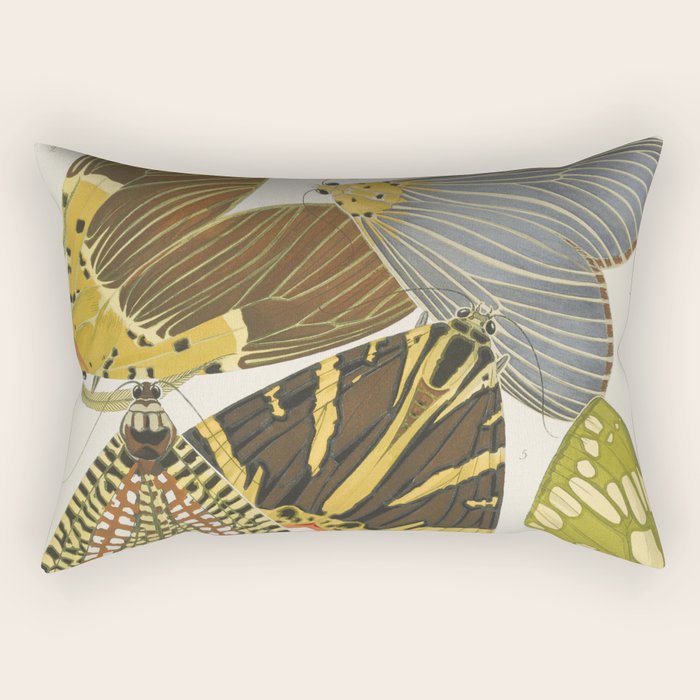 Moth Print by E.A. Seguy, 1925 #5 Rectangular Pillow Gallery Image 1