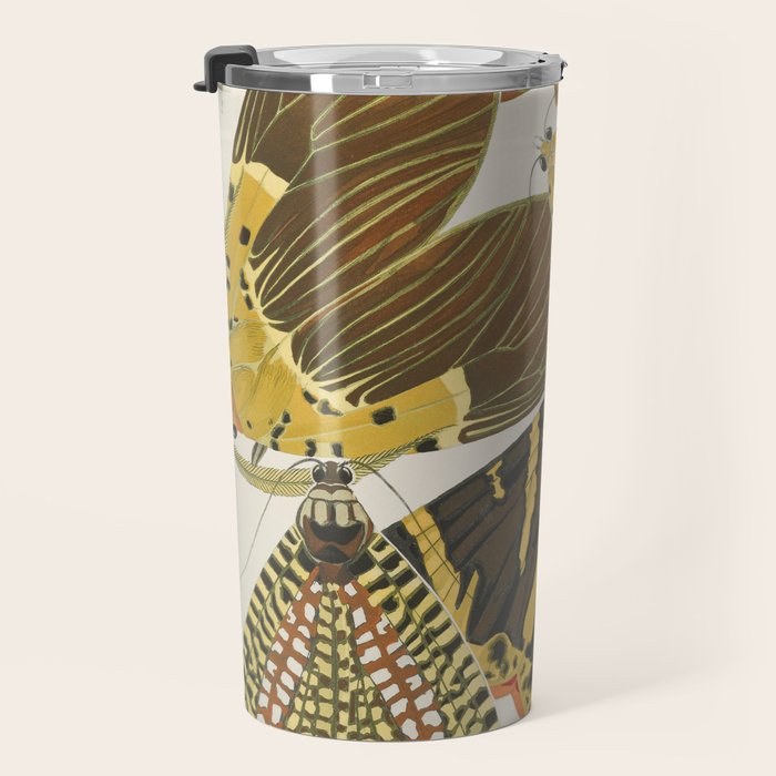 Moth Print by E.A. Seguy, 1925 #5 Travel Mug Gallery Image 3