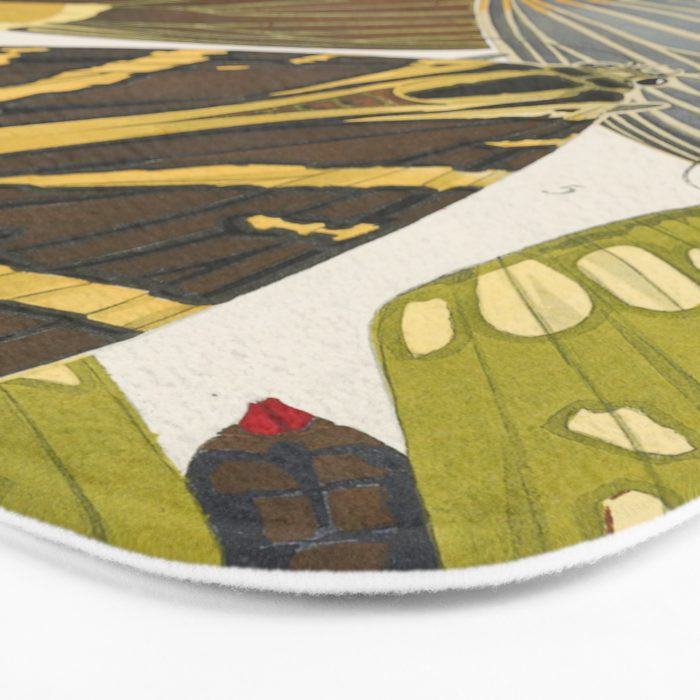 Moth Print by E.A. Seguy, 1925 #5 Bath Mat Gallery Image 3