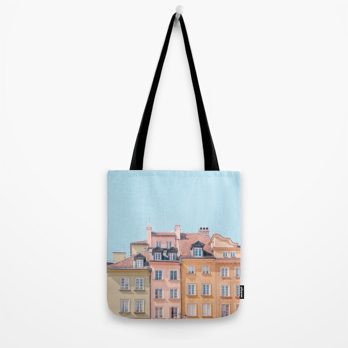 Warsaw Pastels - Poland Architecture, Travel Photography Tote Bag Gallery Image 2