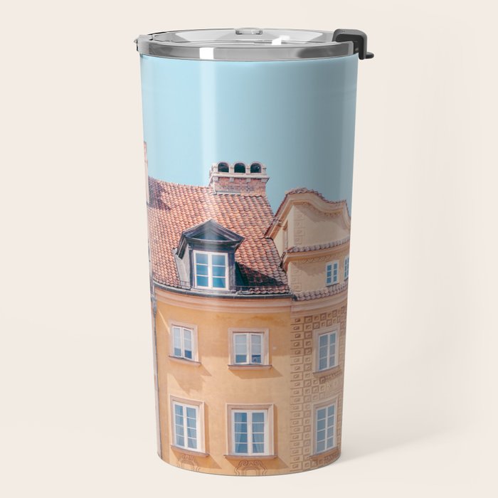 Warsaw Pastels - Poland Architecture, Travel Photography Travel Mug Gallery Image 2
