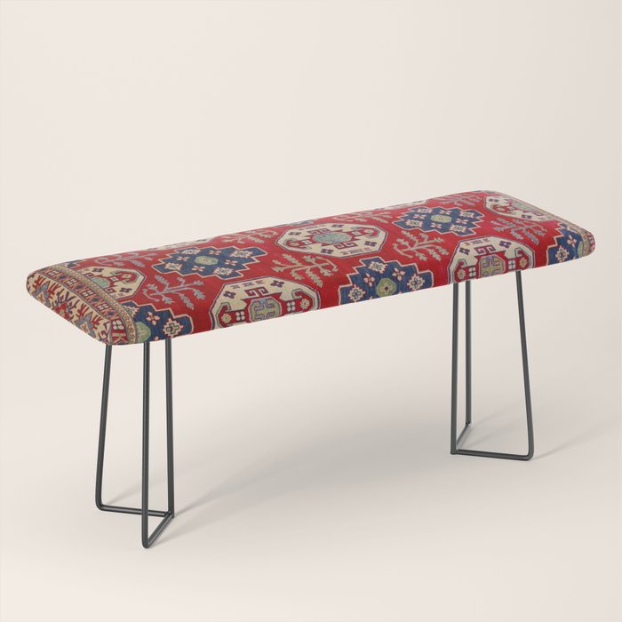 Red Forest Path Bench Gallery Image 1