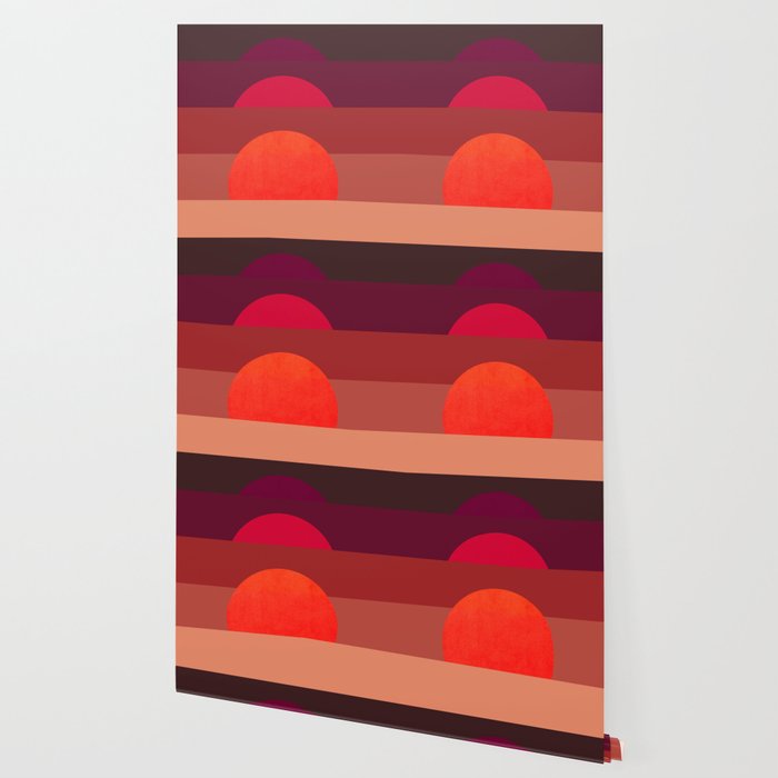 Abstraction_SUNSET_RED_BOHEMIAN_POP_ART_Minimalism_0124A Wallpaper Gallery Image 2