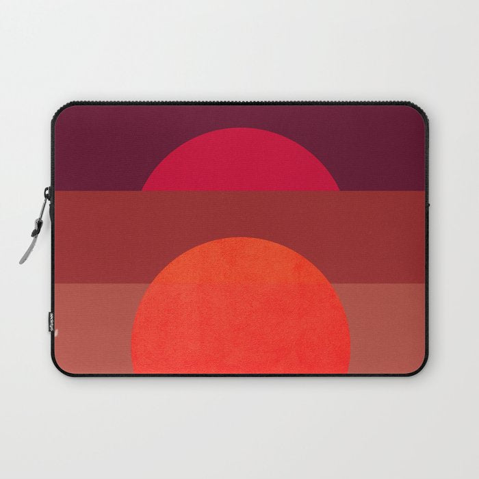 Abstraction_SUNSET_RED_BOHEMIAN_POP_ART_Minimalism_0124A Laptop Sleeve Gallery Image 1