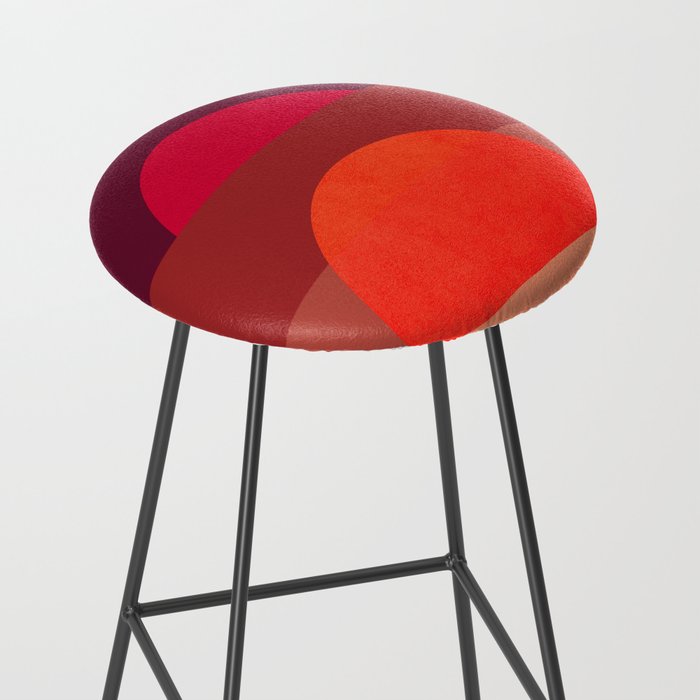 Abstraction_SUNSET_RED_BOHEMIAN_POP_ART_Minimalism_0124A Stool Gallery Image 2
