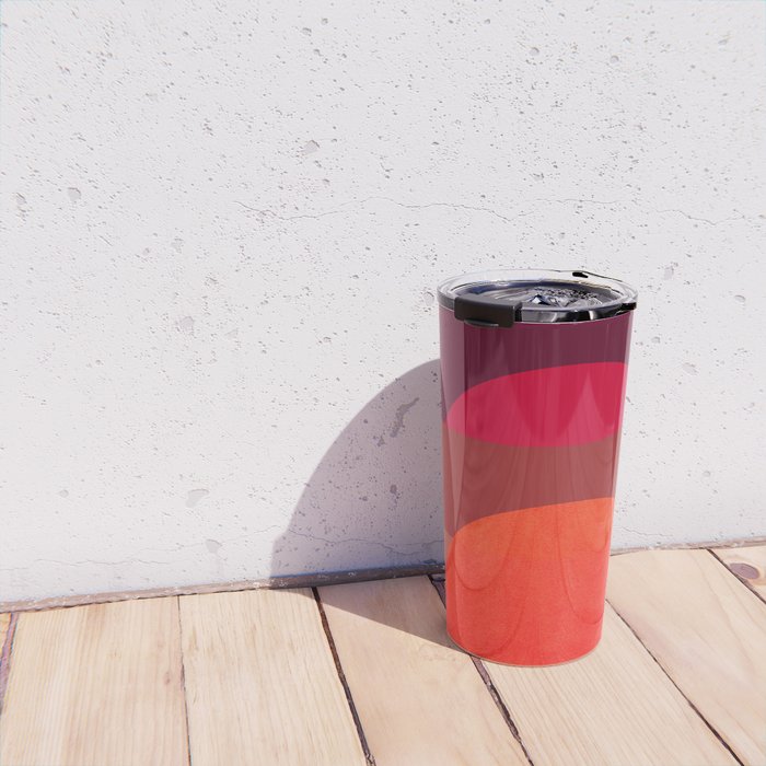 Abstraction_SUNSET_RED_BOHEMIAN_POP_ART_Minimalism_0124A Travel Mug Gallery Image 4