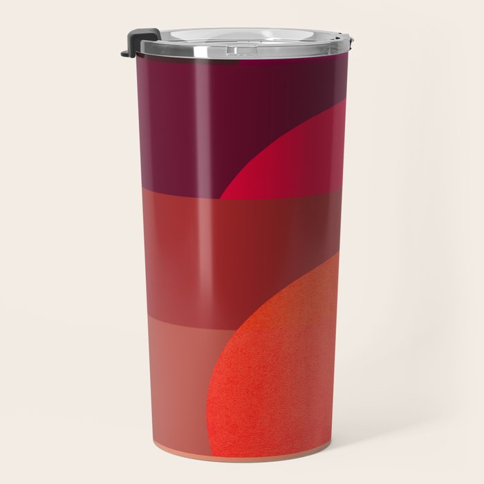 Abstraction_SUNSET_RED_BOHEMIAN_POP_ART_Minimalism_0124A Travel Mug Gallery Image 3
