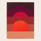 Abstraction_SUNSET_RED_BOHEMIAN_POP_ART_Minimalism_0124A Poster Gallery Image 4