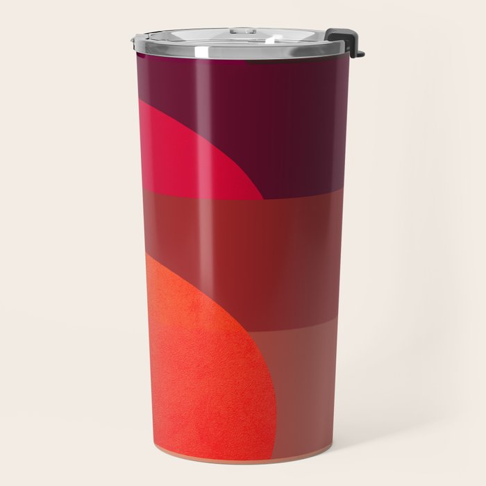 Abstraction_SUNSET_RED_BOHEMIAN_POP_ART_Minimalism_0124A Travel Mug Gallery Image 2