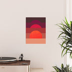 Abstraction_SUNSET_RED_BOHEMIAN_POP_ART_Minimalism_0124A Poster Gallery Image 2