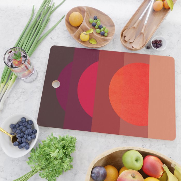 Abstraction_SUNSET_RED_BOHEMIAN_POP_ART_Minimalism_0124A Cutting Board Gallery Image 2