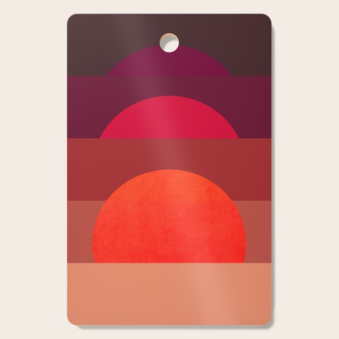 Abstraction_SUNSET_RED_BOHEMIAN_POP_ART_Minimalism_0124A Cutting Board Gallery Image 1