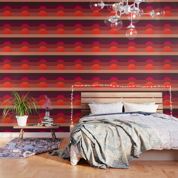 Abstraction_SUNSET_RED_BOHEMIAN_POP_ART_Minimalism_0124A Wallpaper Gallery Image 3