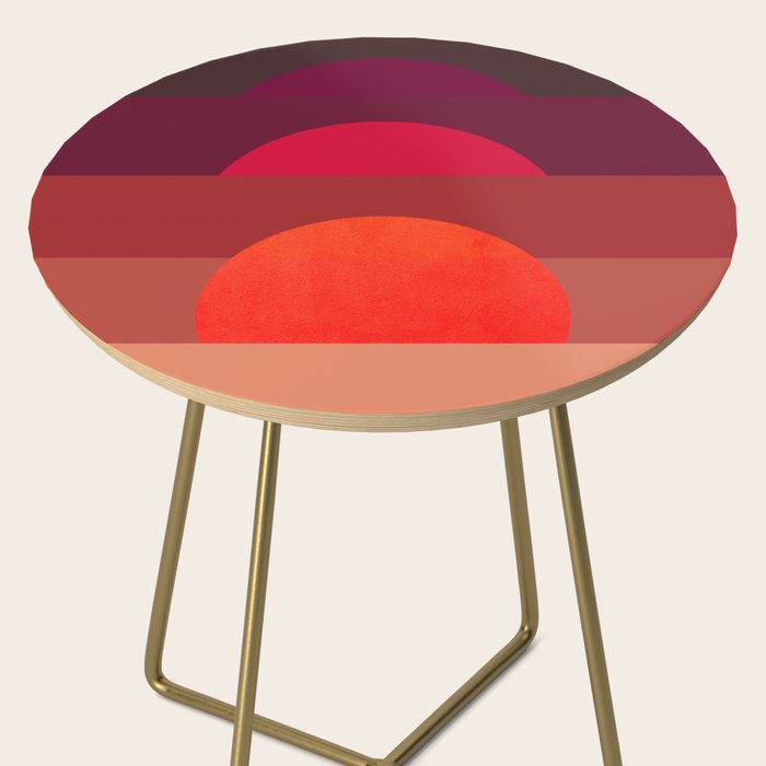 Abstraction_SUNSET_RED_BOHEMIAN_POP_ART_Minimalism_0124A Side Table Gallery Image 2