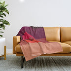 Abstraction_SUNSET_RED_BOHEMIAN_POP_ART_Minimalism_0124A Throw Blanket Gallery Image 1