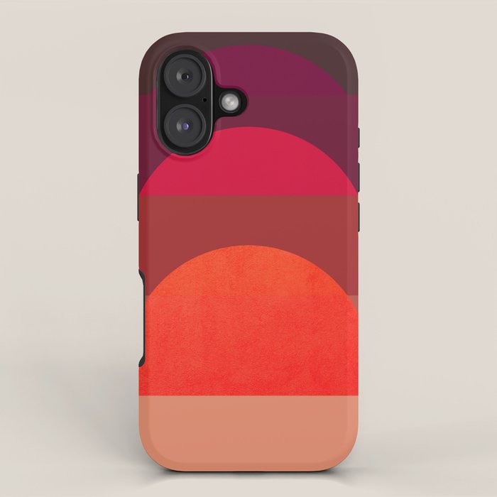 Abstraction_SUNSET_RED_BOHEMIAN_POP_ART_Minimalism_0124A iPhone Case Gallery Image 1