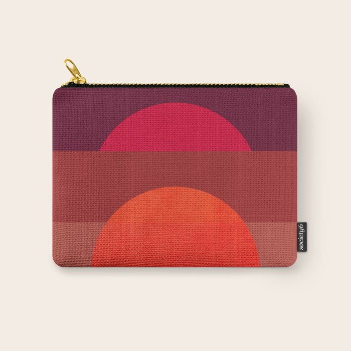 Abstraction_SUNSET_RED_BOHEMIAN_POP_ART_Minimalism_0124A Carry All Pouch Gallery Image 1