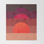 Abstraction_SUNSET_RED_BOHEMIAN_POP_ART_Minimalism_0124A Throw Blanket Gallery Image 2