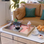 Abstraction_SUNSET_RED_BOHEMIAN_POP_ART_Minimalism_0124A Serving Tray Gallery Image 2