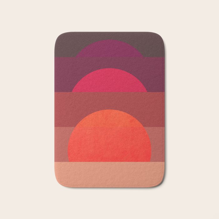 Abstraction_SUNSET_RED_BOHEMIAN_POP_ART_Minimalism_0124A Bath Mat Gallery Image 1