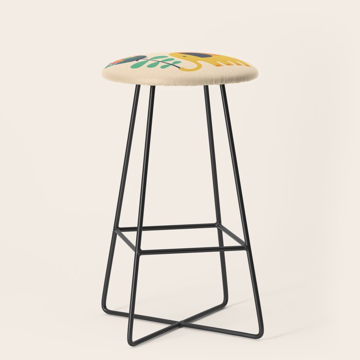 Elephant with giant flower Stool Gallery Image 1