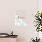 Get Naked, Bathroom Art, Rose Gold, Blush Pink, Marble Poster Gallery Image 2