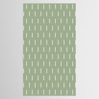 Modern Boho Minimal Pattern, Sage Green and White Tablecloth Gallery Image 2