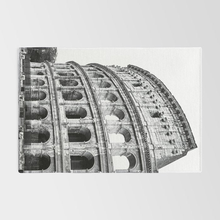 Colosseum Rome Black and White Rug Gallery Image 2
