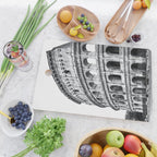 Colosseum Rome Black and White Cutting Board Gallery Image 2