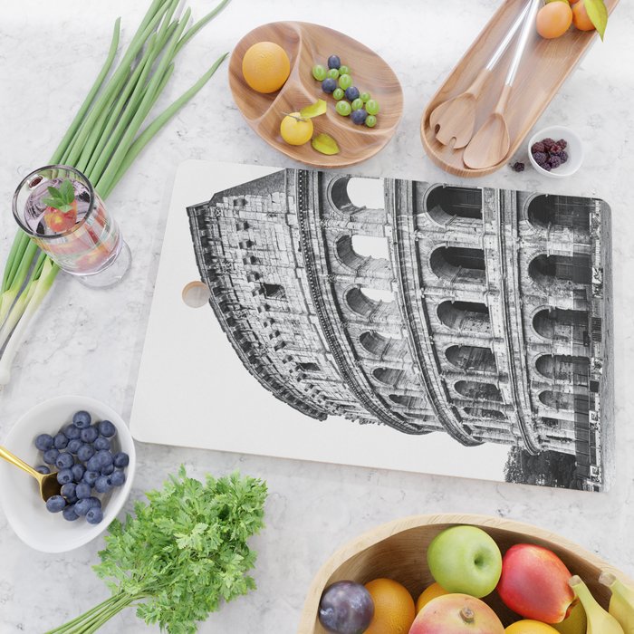 Colosseum Rome Black and White Cutting Board Gallery Image 2