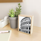 Colosseum Rome Black and White Mini Art Print Gallery Image 2