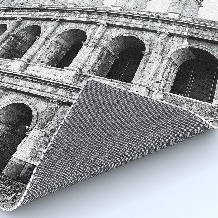Colosseum Rome Black and White Rug Gallery Image 4