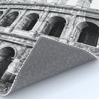 Colosseum Rome Black and White Rug Gallery Image 4