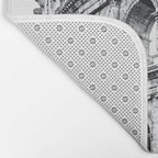 Colosseum Rome Black and White Bath Mat Gallery Image 2