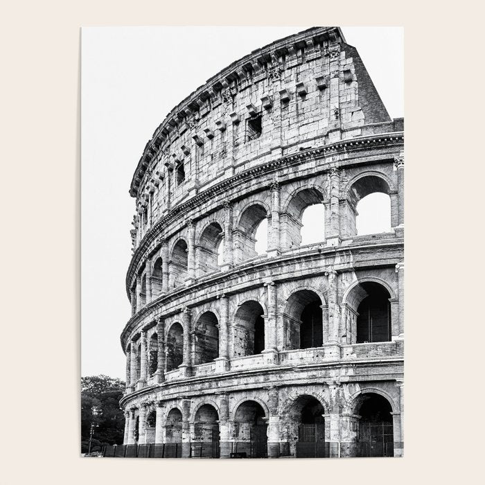 Colosseum Rome Black and White Poster Gallery Image 1
