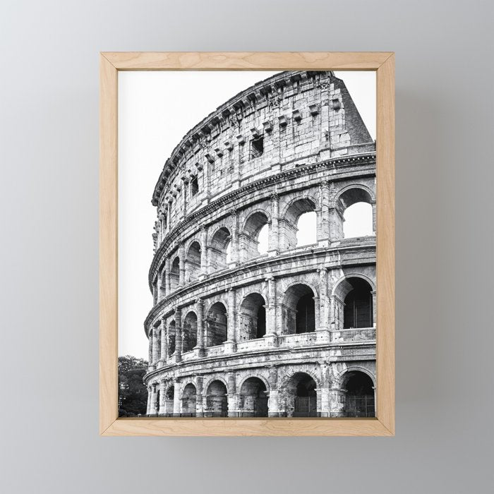 Colosseum Rome Black and White Mini Art Print Gallery Image 1