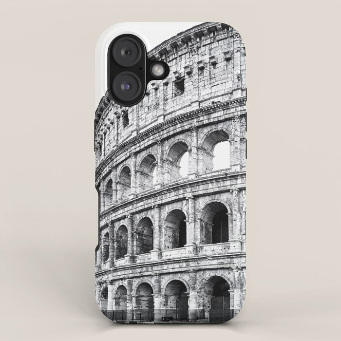 Colosseum Rome Black and White iPhone Case Gallery Image 1