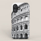 Colosseum Rome Black and White iPhone Case Gallery Image 1
