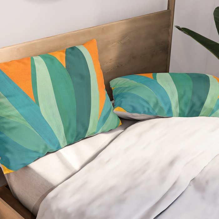 West Coast Sunset With Agave Pillow Sham Gallery Image 2