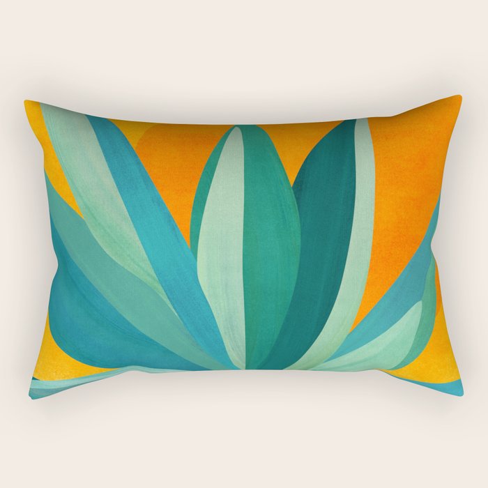 West Coast Sunset With Agave Rectangular Pillow Gallery Image 1