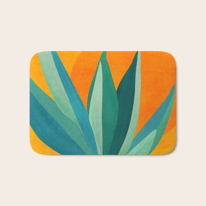 West Coast Sunset With Agave Bath Mat Gallery Image 1