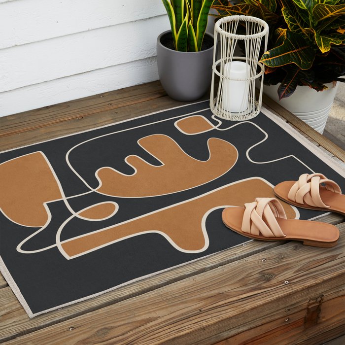 Contours of Thought 2 Outdoor Rug Gallery Image 2