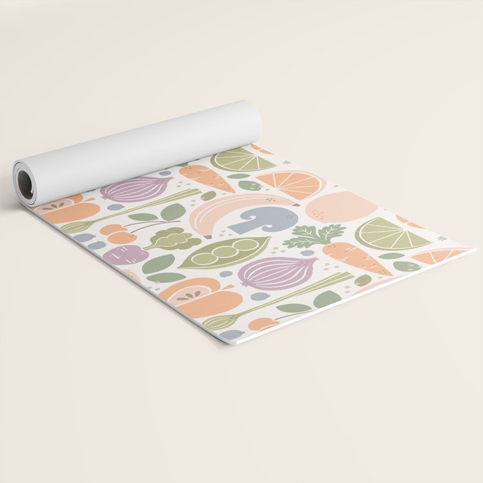 Fruits and Veggies 2025 Calendar Pastel Yoga Mat Gallery Image 2